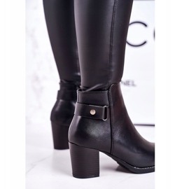PJ1 Bottes chaudes classiques pour femmes sur un talon noir imparable le noir 3