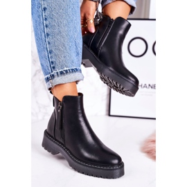 PJ1 Bottes Chaudes Femme Sur Une Semelle En Caoutchouc Black Moon Walk le noir 3