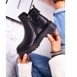 PJ1 Bottes Chaudes Femme Sur Une Semelle En Caoutchouc Black Moon Walk le noir 5