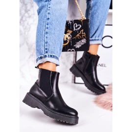PJ1 Bottines Femme Jodhpur boots Sur Semelle Caoutchouc Voyager Noir le noir 1