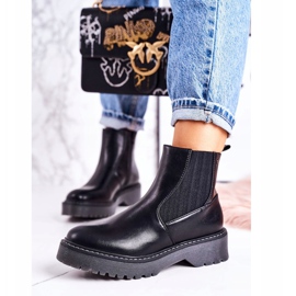 PJ1 Bottines Femme Jodhpur boots Sur Semelle Caoutchouc Voyager Noir 2