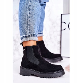 Bottines Femme Jodhpur boots Sur Semelle Caoutchouc Daim Noir Voyager le noir 3