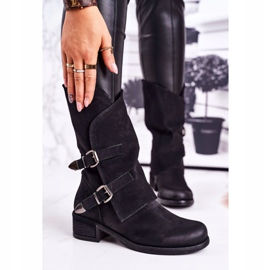PS1 Bottes Chaudes Femme Avec Boucles Noir Cassidy 2