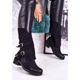 PS1 Bottes Chaudes Femme Avec Boucles Noir Cassidy 1