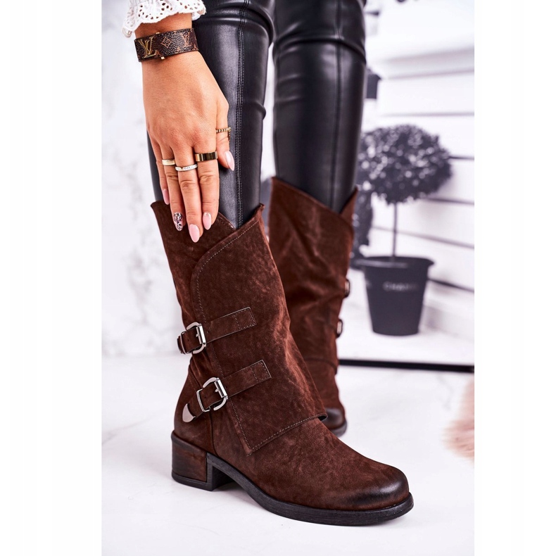 SEA Bottes Chaudes Femme Avec Boucles Marron Cassidy brun 1