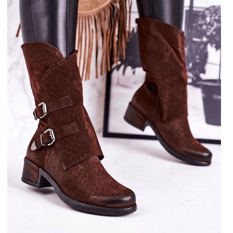 SEA Bottes Chaudes Femme Avec Boucles Marron Cassidy brun 2