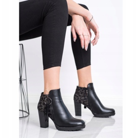 Goodin Bottes chaudes à imprimé léopard le noir 4