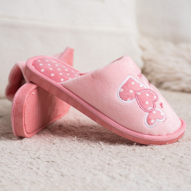 Bona Chaussons chauds Happy Comfort blanc rose 1
