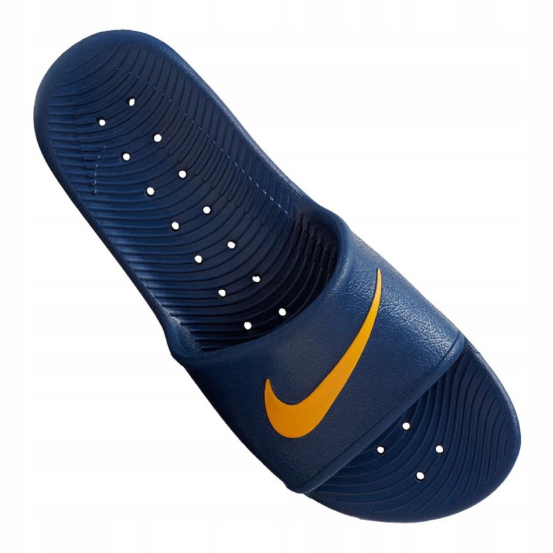 Claquettes Nike Kawa Shower M 832528-407 bleu marin jaune 2