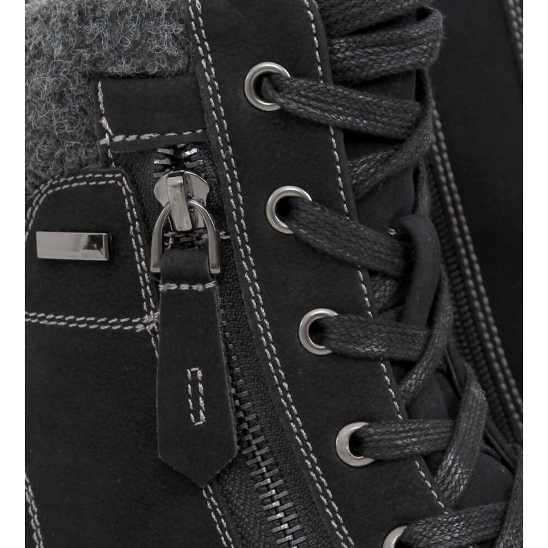 Bottes en bois noir pour femme 4058 Noir le noir 1