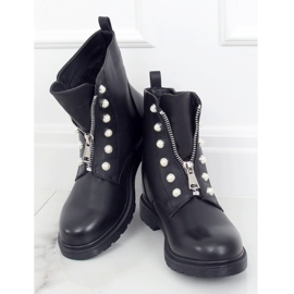 Bottes militaires noires avec perles 8296 Noir 1