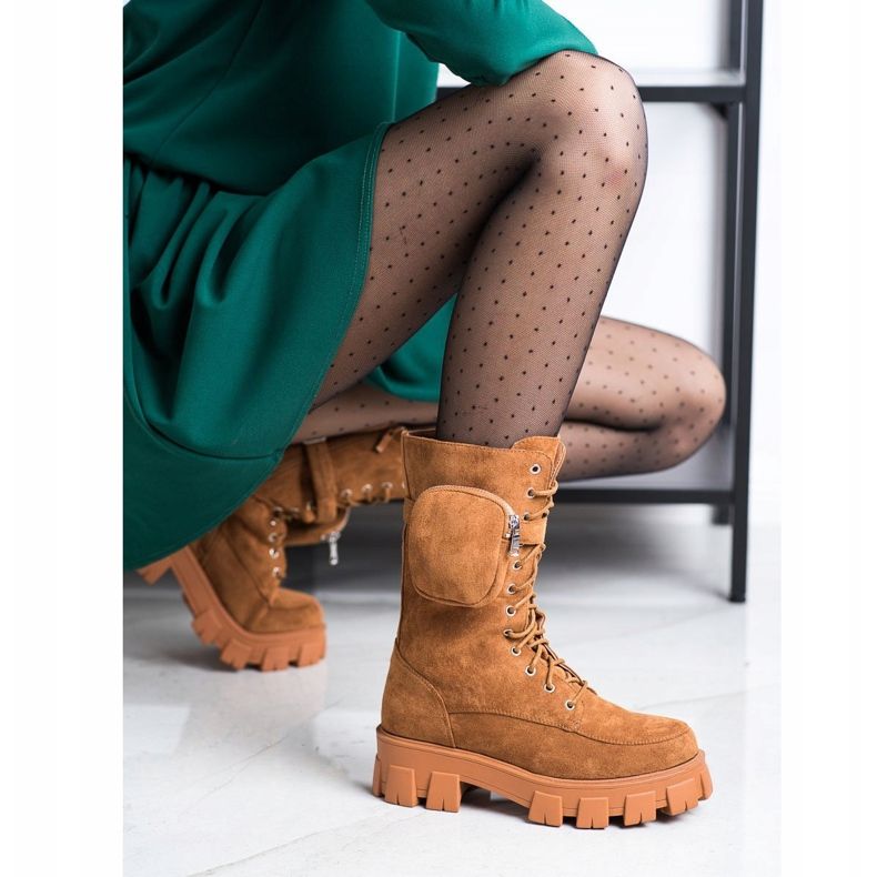 Seastar Bottes en daim avec poche brun jaune 1