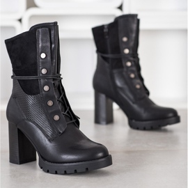 Super Me Bottes de mode le noir 1