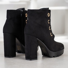 Juliet Bottines à lacets le noir 2