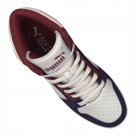 Puma Rebound LayUp Sd M 370219-04 blanche le noir rouge multicolore 2