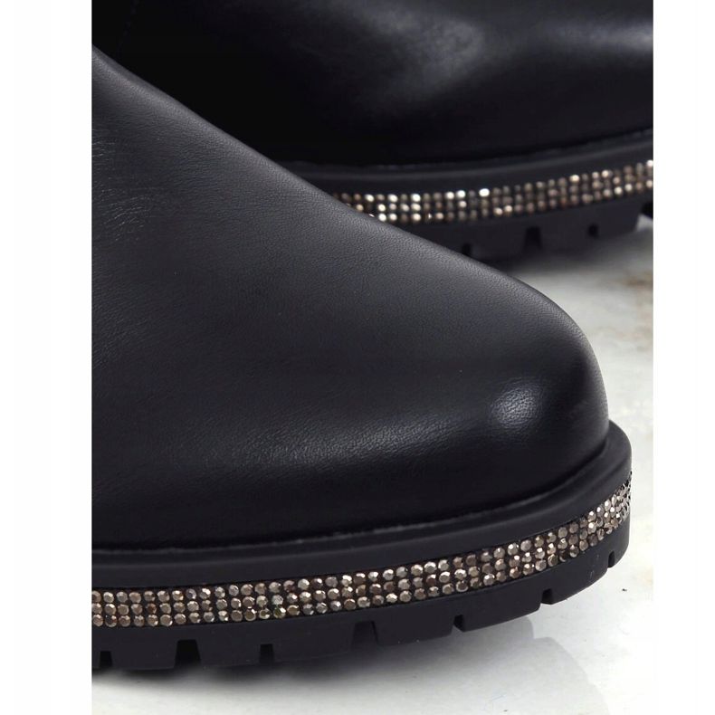 Bottes cavalières femme noires SG-501 Noir le noir 1