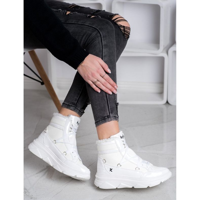 Kylie Trappeurs à la mode blanche 1