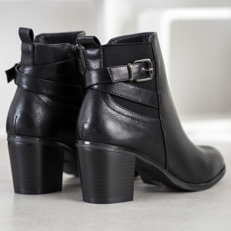 Ideal Shoes Bottes noires décontractées 1