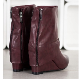 Sweet Shoes Bottes compensées à la mode rouge 2