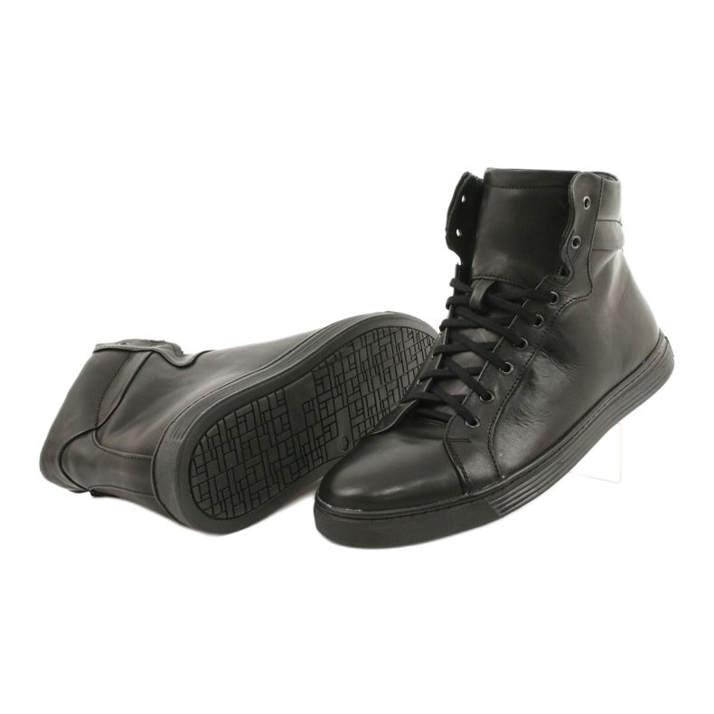 Baskets cuir homme KENT noir Chris le noir 3