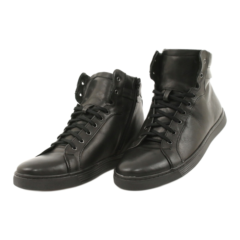 Baskets cuir homme KENT noir Chris 2