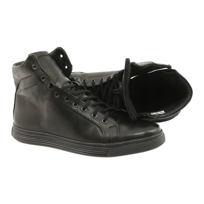 Baskets cuir homme KENT noir Chris le noir 4