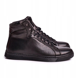 Baskets cuir homme KENT noir Chris le noir 2