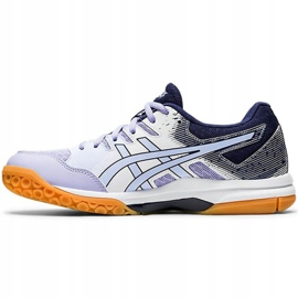 Chaussures de volley-ball pour femmes Asics Gel Rocket 9 blanc-violet 1072A034 103 blanche 1