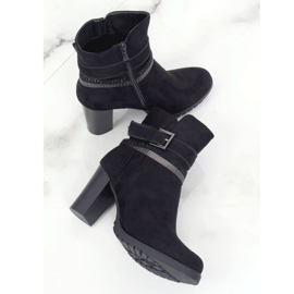 Bottines noires à talons BH126-KB Noir 1