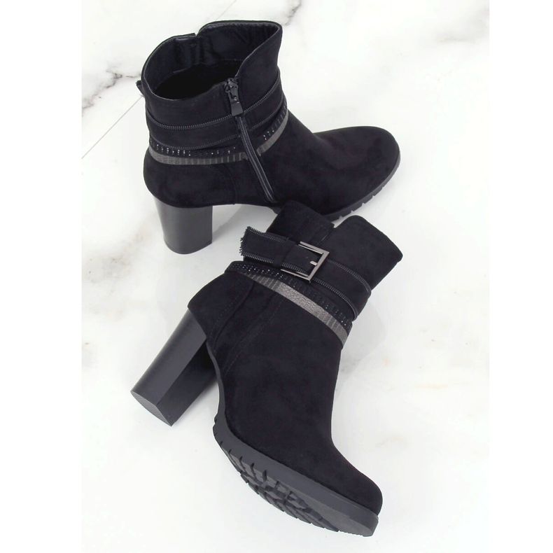 Bottines noires à talons BH126-KB Noir le noir 1