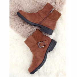 Marron Bottines femme marron E2210 Camel brun 1