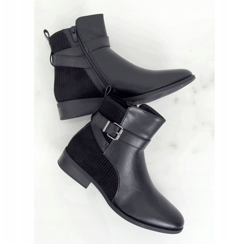 Bottines femme noires 1058 Noir 1