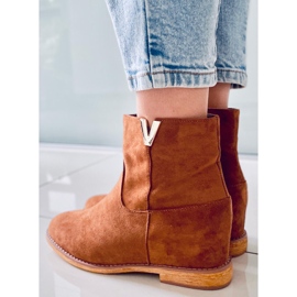 BM Bottes sur un camel compensé caché ZT1013 Camel brun 4