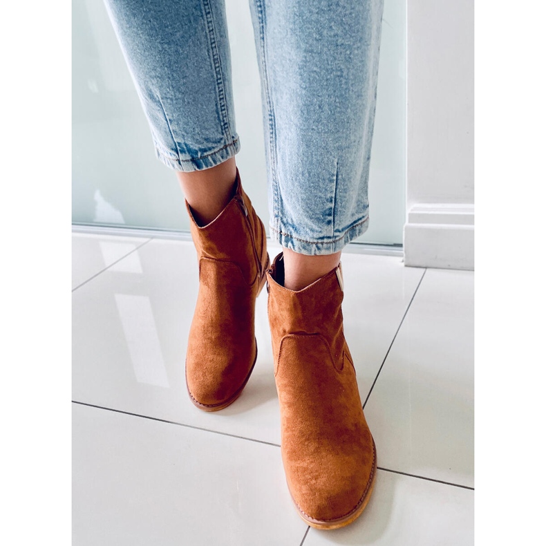 BM Bottes sur un camel compensé caché ZT1013 Camel brun 1