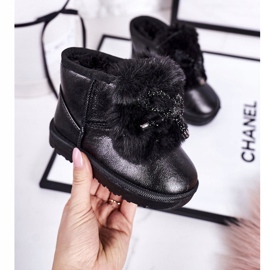 Bottes De Neige Enfant Avec Fourrure Noir Aurora 1