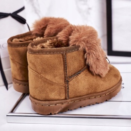 Bottes de Neige Chaudes Enfant Fourrure Daim Caramel Amelia brun 3