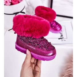 Bottes de Neige Enfant Fourrure Fuchsia Nicola rose 1 Bottes de Neige Enfant Fourrure Fuchsia Nicola rose 1