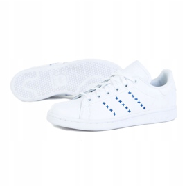 Chaussures Adidas Stan Smith Jr EG6496 blanche le noir 1