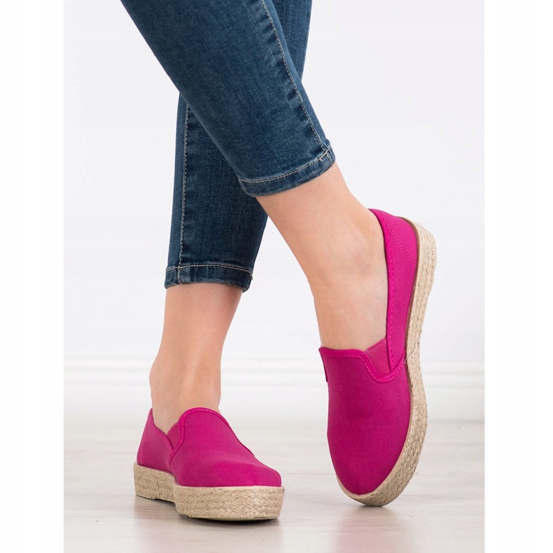 SHELOVET Espadrilles Fuchsia rose 1