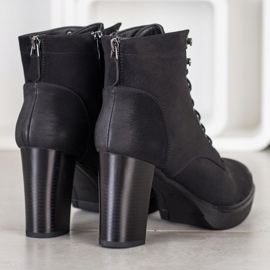 Sabatina Bottines à lacets sur un poteau noir 1