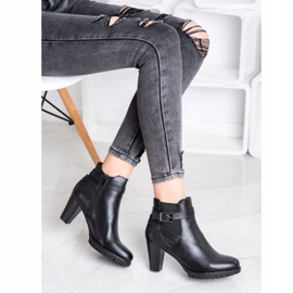 Flyfor Bottes noires à talons hauts le noir 1