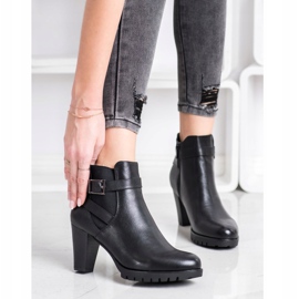 Flyfor Bottes noires à talons hauts le noir 4