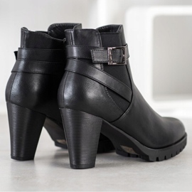 Flyfor Bottes noires à talons hauts le noir 2