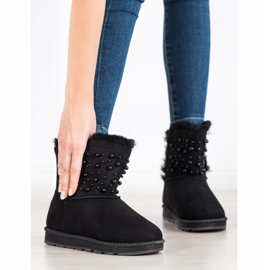 Bona Mukluki avec des perles le noir 1 Bona Mukluki avec des perles le noir 1