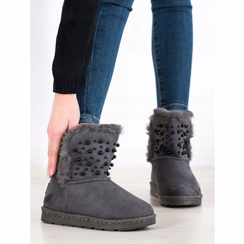 Bona Mukluki avec des perles gris 1