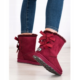 Bona Mukluki marron avec nœuds rouge 1 Bona Mukluki marron avec nœuds rouge 1