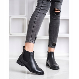 Ideal Shoes Bottines Chelsea chaudes noir 1