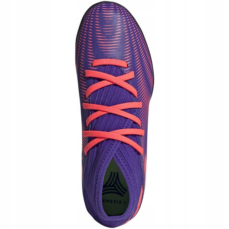 Chaussures de foot Adidas Nemeziz.3 Tf Jr EH0576 orange, violet, rose violet 1