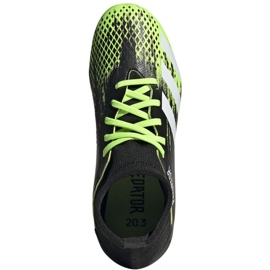 Chaussures de foot Adidas Predator 20.3 Fg Jr EH3024 orange, noir, vert le noir 1