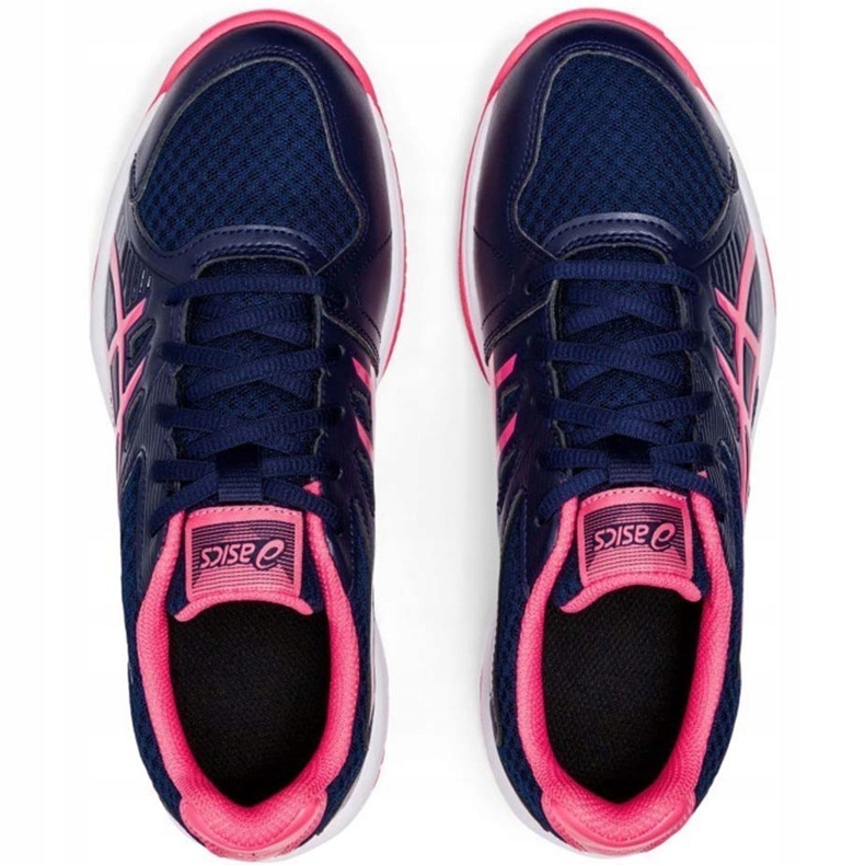 Asics Upcourt 3 chaussures de volley-ball pour femmes, bleu marine-rose 1072A012 407 1